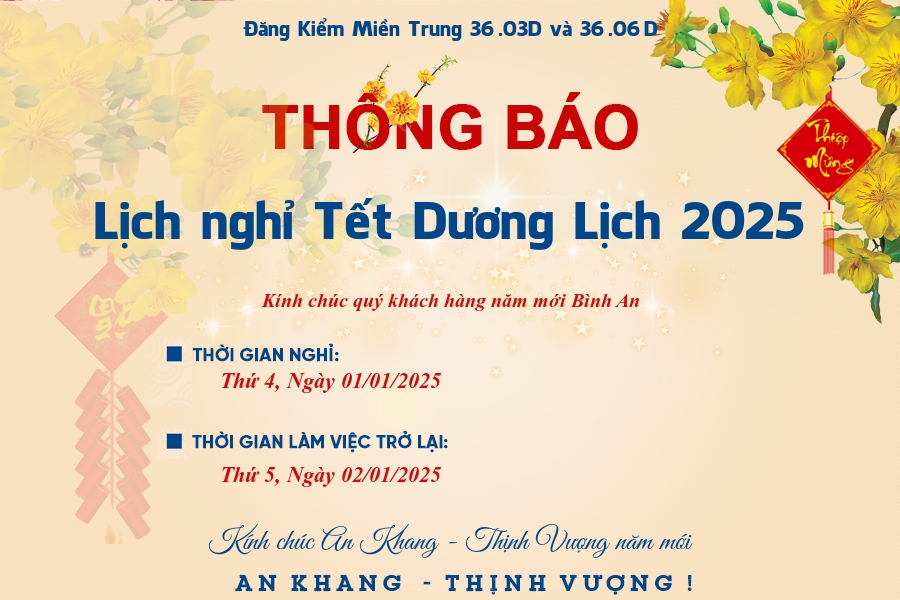 Thông Báo Lịch Tết Dương Lịch 2025