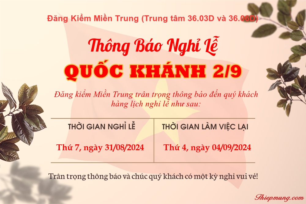 Chúc Mừng Lễ 02-09-2024